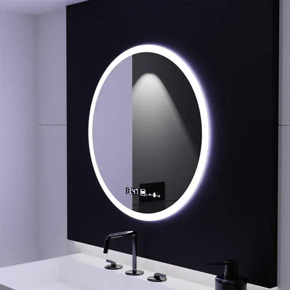 Огледален светодиод кръг 50см Giulia Sensor Motionglow Marcellow System Debrosting Clock & Dimable Thermometer