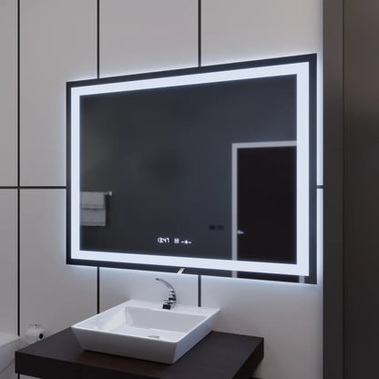 Огледално светодиодно правоъгълно 120x80cm Vérité motionglow marcello, система за деактивиране, термометър и часовник, засилване