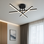 LED полилей с 40W дистанционно управление, 3 елемента, линейни, студени/горещи/неутрални, нестабилни, черни