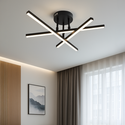 LED полилей с 40W дистанционно управление, 3 елемента, линейни, студени/горещи/неутрални, нестабилни, черни