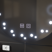 LED огледало Touch Ivory, система против запотяване, диаметър 60 см, студена светлина 6000K