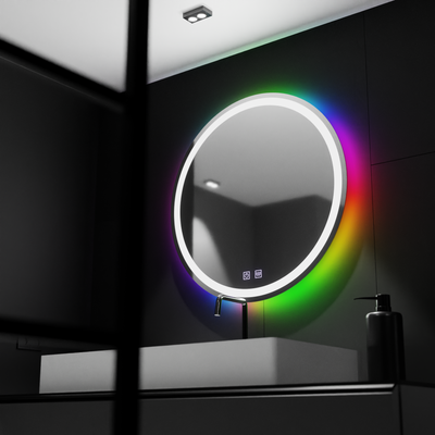 Огледален светодиод кръг 60cm Spectrum Touch RGB система за деактивиране на RGB