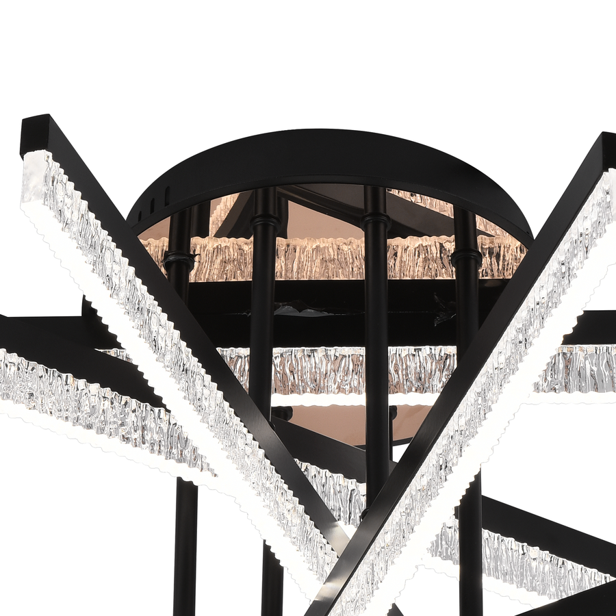 LED полилей с дистанционно управление LT179/5BK, 67W, 5 елемента, студена/топла/неутрална светлина, димируем, черен