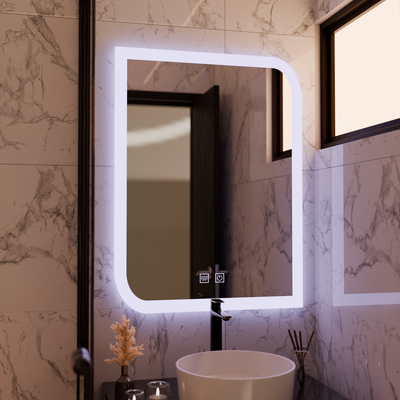 Правоъгълно LED огледало, 60X80cm, E69S/60X80, сензорно, система против запотяване