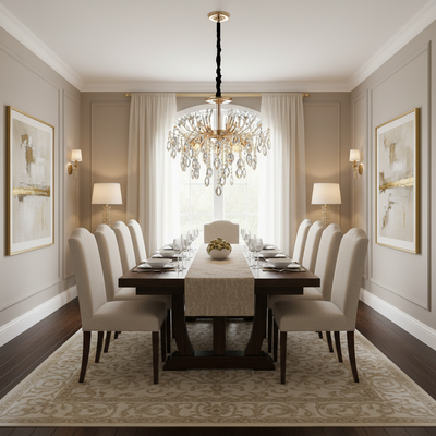 Кристален полилей PALERMO Eleganza 5xE14, диаметър 50 см, злато