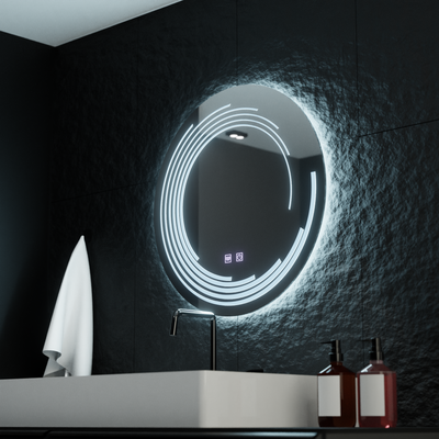 Кръгло LED огледало, 60 см, лира verità touch, система за размразяване, подразбираща се