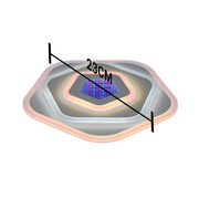 NEXA 3D LED полилей 40W, диаметър 23 см, студена/топла/неутрална светлина, бял