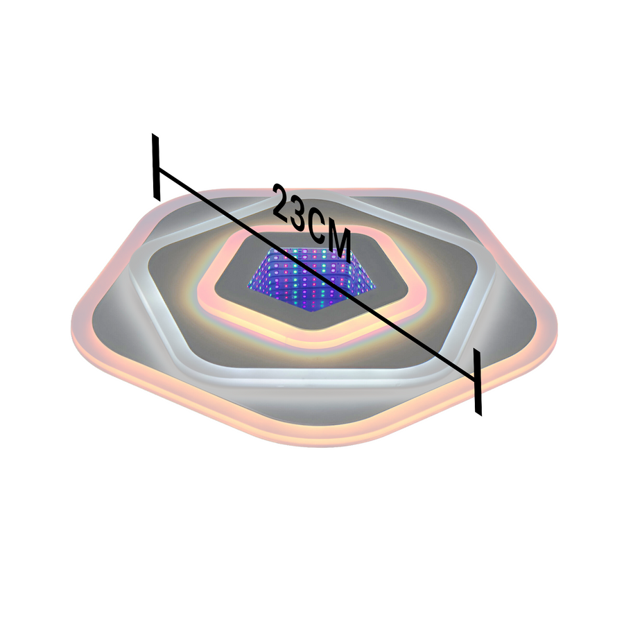 NEXA 3D LED полилей 40W, диаметър 23 см, студена/топла/неутрална светлина, бял