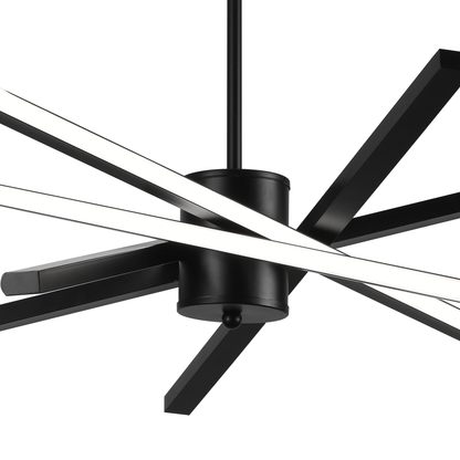 LED полилей с дистанционно управление LT176/5BK, 69W, 5 елемента, студена/топла/неутрална светлина, димируем, черен, регулируем по височина