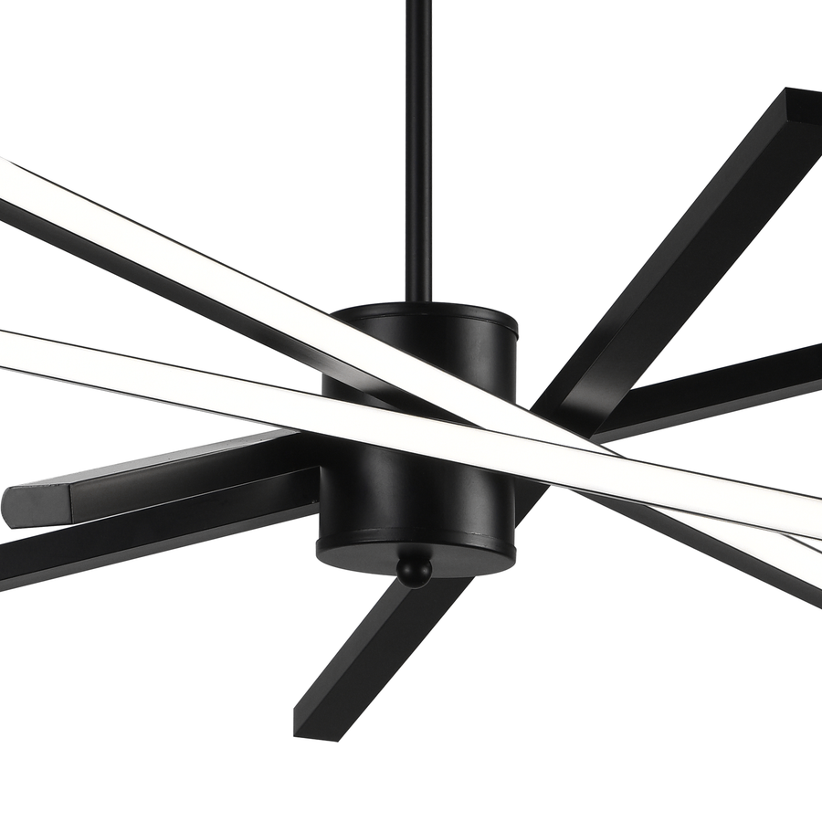 LED полилей с дистанционно управление LT176/5BK, 69W, 5 елемента, студена/топла/неутрална светлина, димируем, черен, регулируем по височина