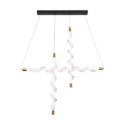 Окачен акрилен LED полилей LT761/3GD, светлина 3000/4000/6000K, бял, регулируема височина