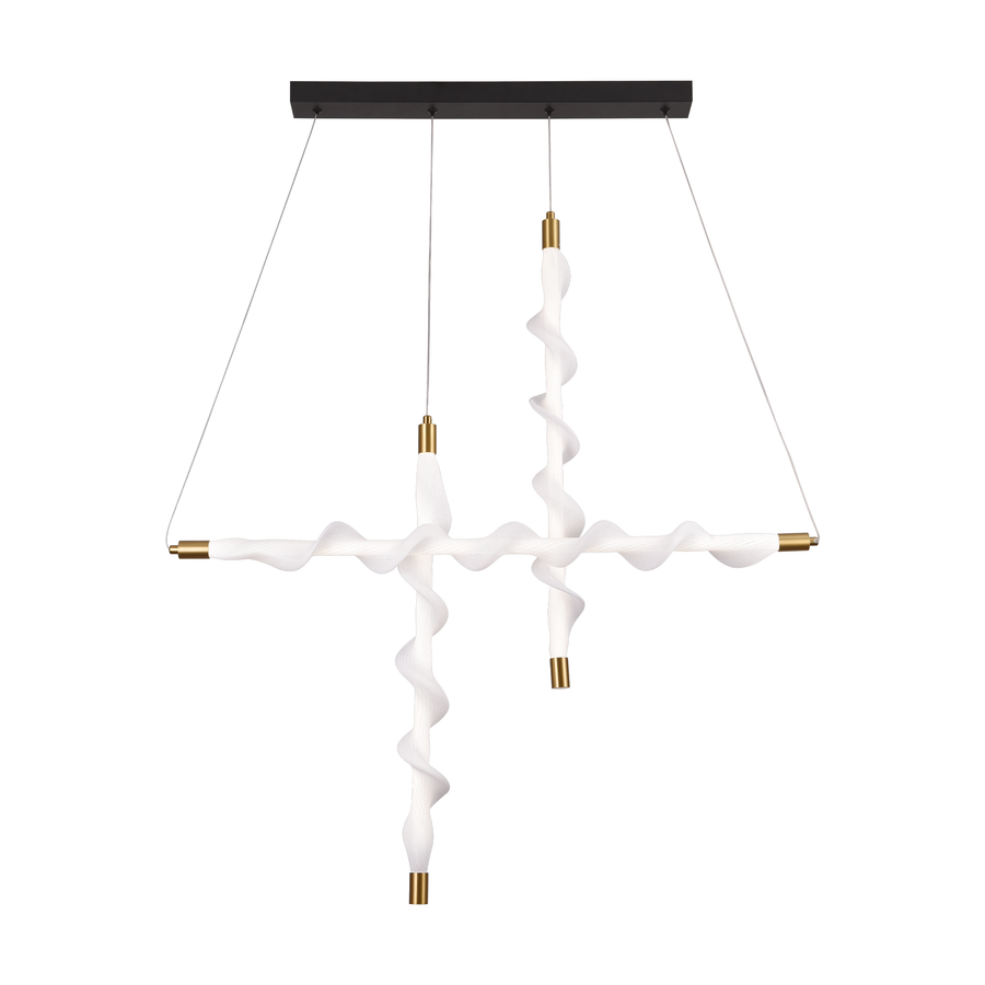 Окачен акрилен LED полилей LT761/3GD, светлина 3000/4000/6000K, бял, регулируема височина