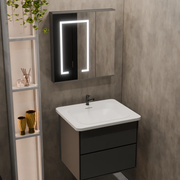 Комплект мебели за мебели в банята Santorini, 60x50см, 2 парчета, сиво и бяло