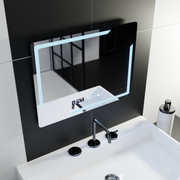 Правоъгълно светодиодно огледало, 80x60см, rayonnement motionglow marcello, система за деактивиране, часовник