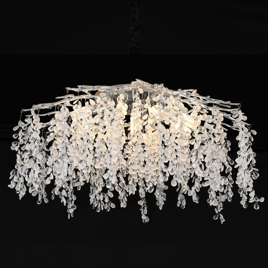 Кристален полилей Fiamma, 6x E14, диаметър 45 cm, злато