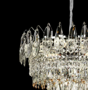 Cymandier Crystal Windsor Elegance 6x E14, диаметър 49 cm, лъскаво злато, регулируема височина