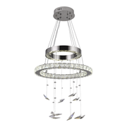 LULUS LED кристал с дистанционно управление със сребърен Latifah 118W
