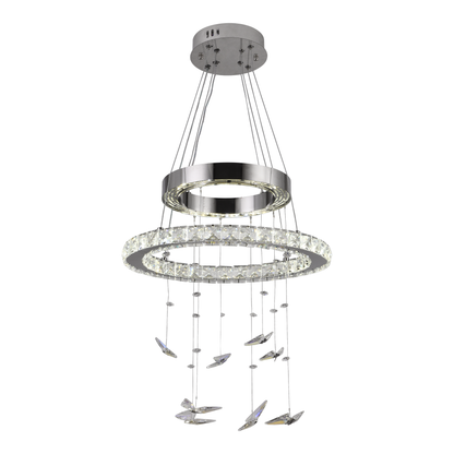 LULUS LED кристал с дистанционно управление със сребърен Latifah 118W