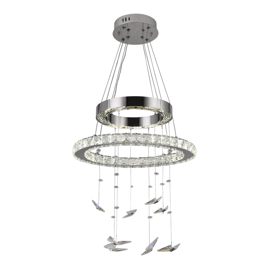 LULUS LED кристал с дистанционно управление със сребърен Latifah 118W