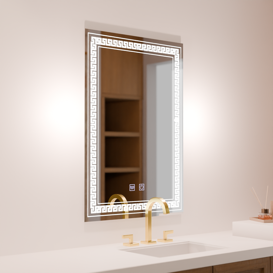 Rentagular LED огледало, 60x80см, Vivido Touch, Debrings System