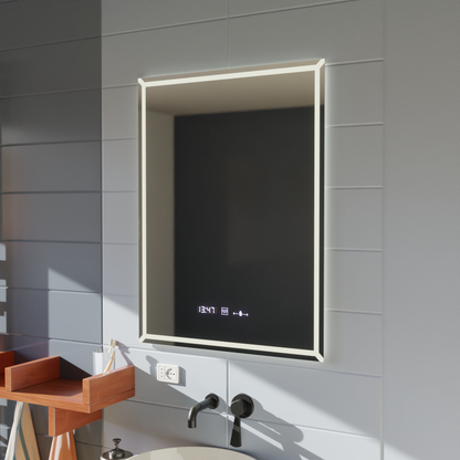 Правоъгълно LED огледало, 80x60cm, VillayTouch Marcello, Demister System, Dimable