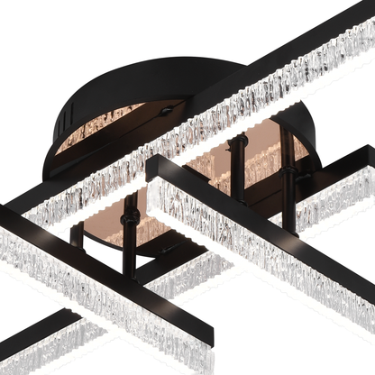 LED полилей с дистанционно управление LT179/4BK, 35W, 4 елемента, студена/топла/неутрална светлина, димируем, черен