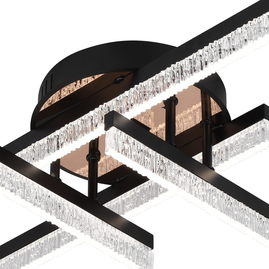 LED полилей с дистанционно управление LT179/4BK, 35W, 4 елемента, студена/топла/неутрална светлина, димируем, черен