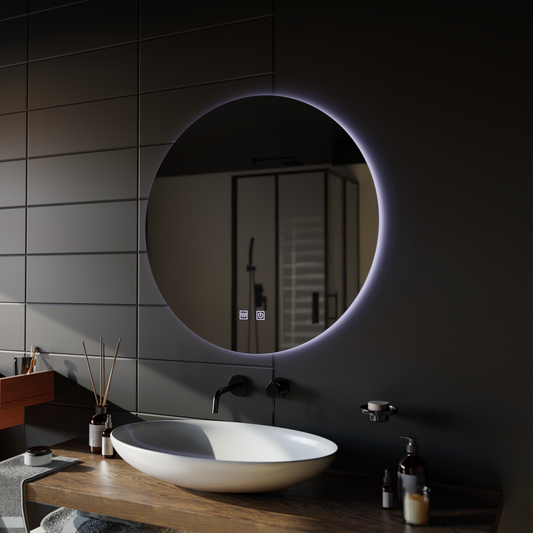 Кръгло LED огледало, 70 см, Isolda, Touch