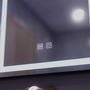 Правоъгълно LED огледало, 60x80 см, EDGE Touch, система против запотяване, черна рамка