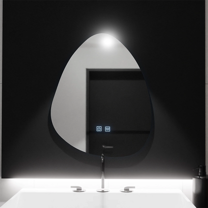 Органично LED огледало 80x60cm, Touch Fluido, система за деактивиране, маргаритка