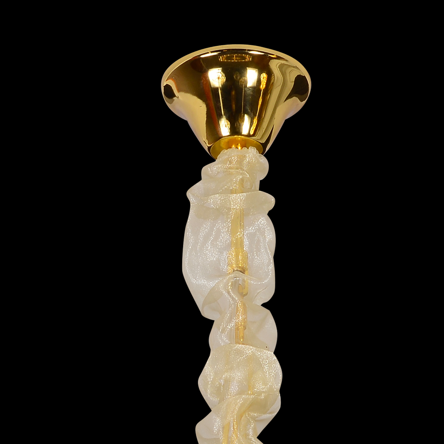 Cymandier Crystal Windsor Elegance 6x E14, диаметър 49 cm, лъскаво злато, регулируема височина