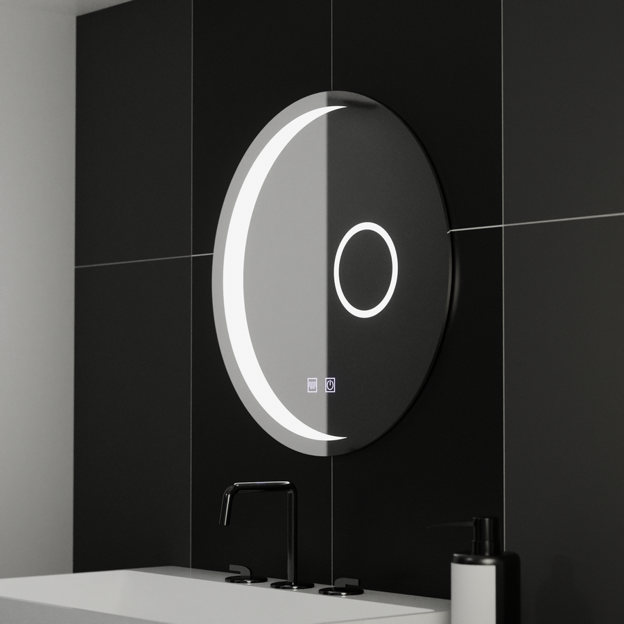 Кръгло LED огледало, 70 см, Orbis Touch, система за деактивиране, DAISY