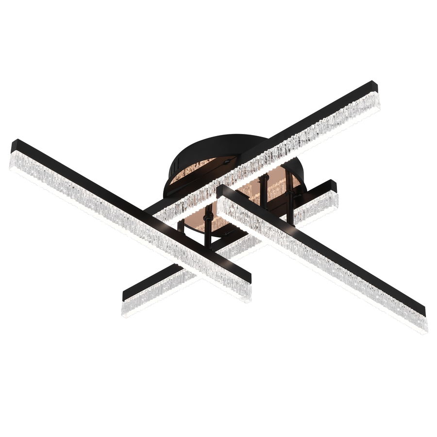 LED полилей с дистанционно управление LT179/4BK, 35W, 4 елемента, студена/топла/неутрална светлина, димируем, черен