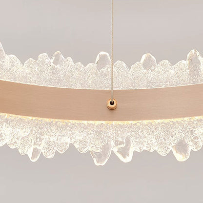 LED полилей, окачен с дистанционно управление Fosco Duo 126W, студена/гореща/неутрална светлина, нестабилна, регулируема височина, злато