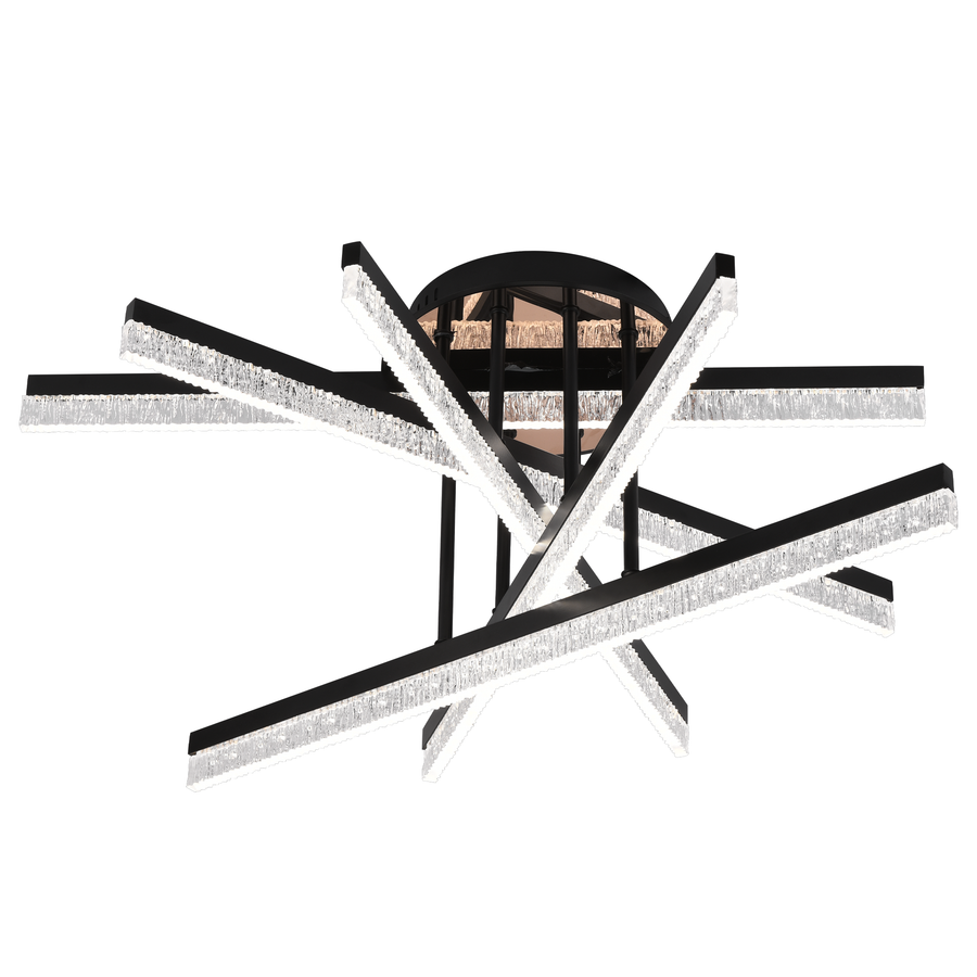 LED полилей с дистанционно управление LT179/5BK, 67W, 5 елемента, студена/топла/неутрална светлина, димируем, черен