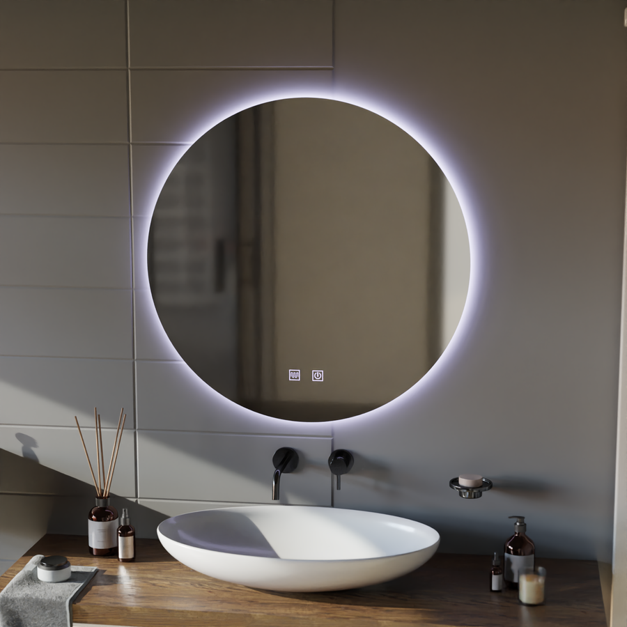 Кръгло LED огледало, 70 см, Isolda, Touch