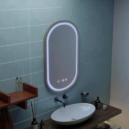 LED Touch Mirror внос на болест система 50x80 cm Rose Gold Frame