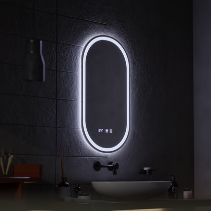 LED Touch Wilhelm Огледално огледало Система, часовник и температура 50x80 cm