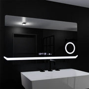 Правоъгълно светодиодно огледало, 80x60см, дефиниция Motionglow Marcello, система за инвалидиране, часовник и термометър, козметично увеличение