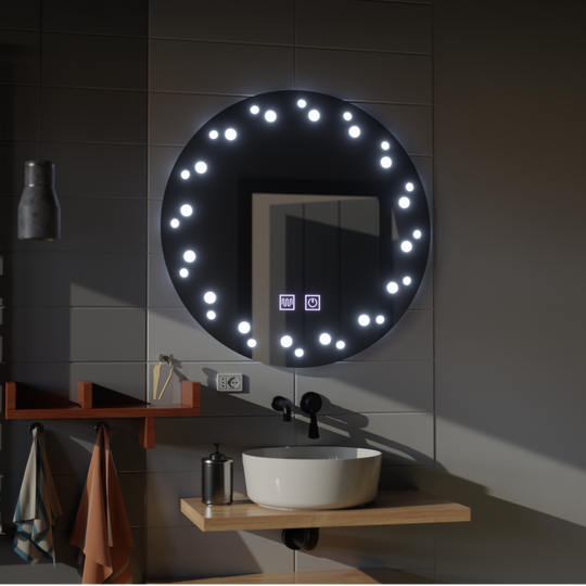 Огледало LED Touch Ivory Demist System 50X50cm Огледала Korman E Заглавие по подразбиране Alessandro Design