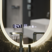 Овално светодиодно огледало, 50x100cm, Lucia Sensor Marcello, система за размразяване, часовник и термометър, подразбиращ се