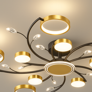 LED полилей с дистанционно управление на Карина, 68W, 10 елемента, гореща/студена/неутрална светлина, недобросъвестно, злато