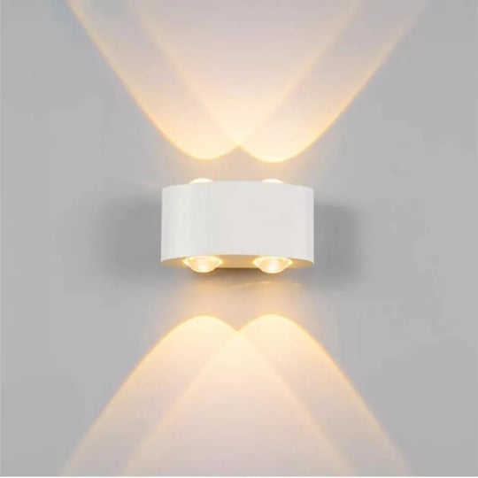Fantas Външна и вътрешна LED стенна лампа, 4 източника x 1W, IP65, металик, бяла, 3000K Външни стенни лампи Заглавие по подразбиране Alessandro Design