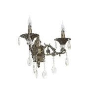Нанесете Royal Sanssoci Wall, 2*E14, метал и кристал, античен бронз