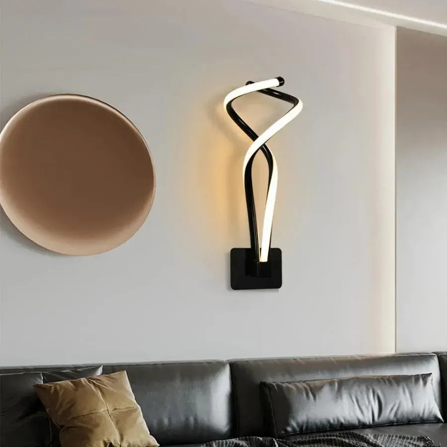 Нанесете LED Aubrie, 40W, черно с бяла, студена/гореща/неутрална светлина