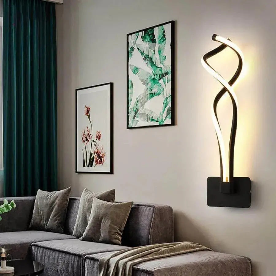 Нанесете LED Aubrie, 40W, черно с бяла, студена/гореща/неутрална светлина