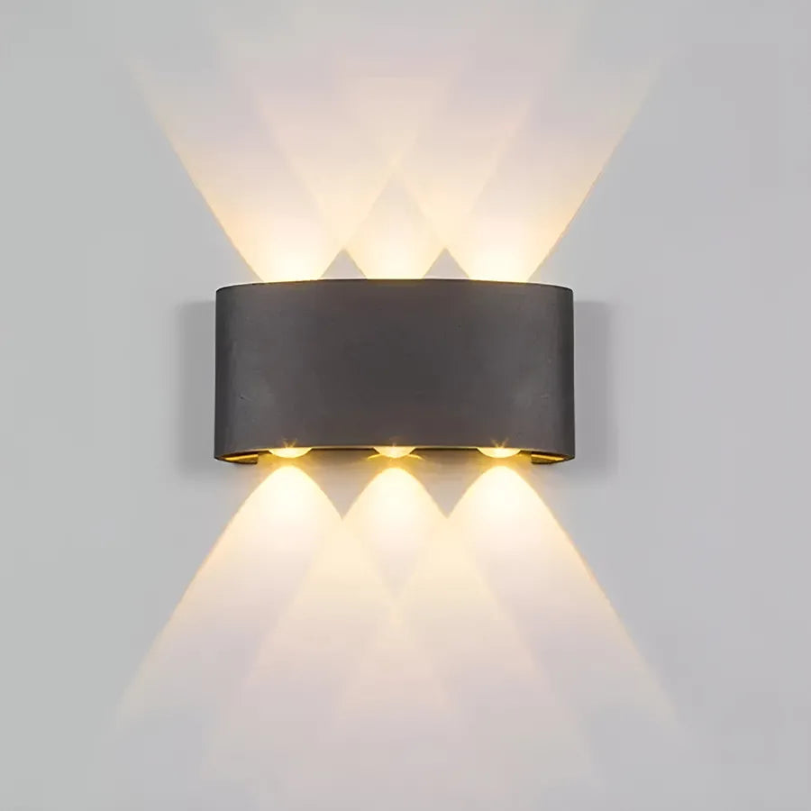 Fantasis Прилагайте външен и интериорен светодиод, 6 източника x 1W, IP65, Metallic, Black, 3000K