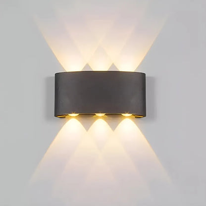 Fantasis Прилагайте външен и интериорен светодиод, 6 източника x 1W, IP65, Metallic, Black, 3000K