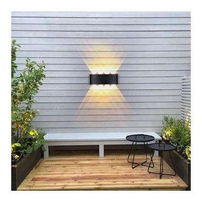 Fantasis Прилагайте външен и интериорен светодиод, 8 източника x 1W, IP65, Metallic, Black, 3000K