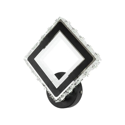 Нанесете Terrano LED с кристали, квадрат, 24W, студена/гореща/неутрална светлина, черна и неръждаема